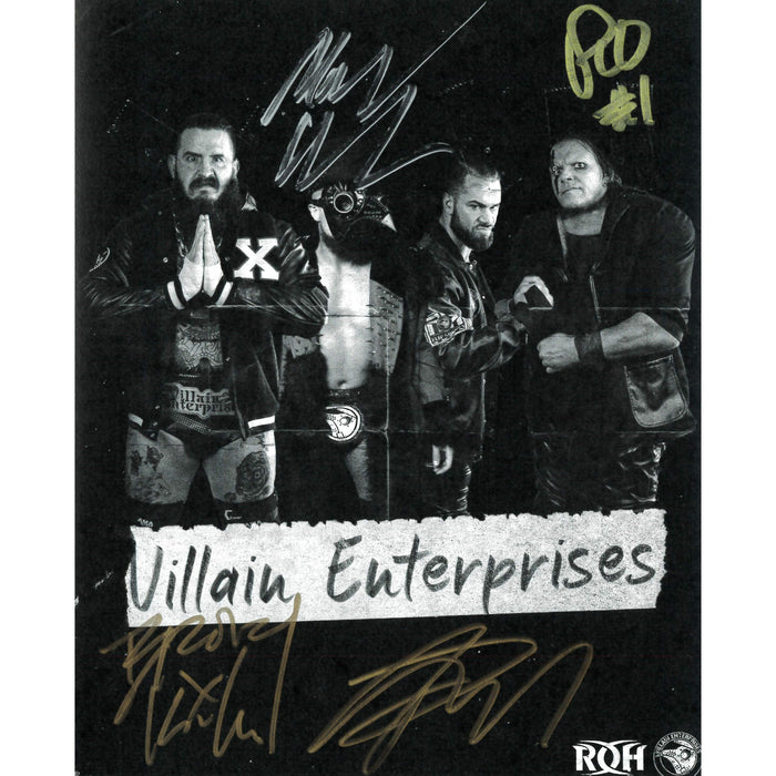 Villain Enterprises Quad Signed 8x10 - Autographed