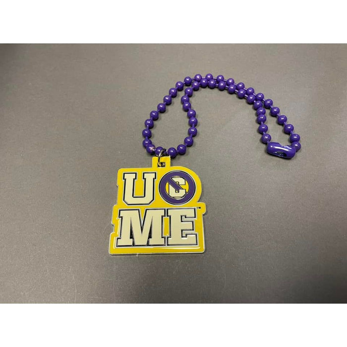 John Cena You Can't See Me Purple & Gold Kids Necklace