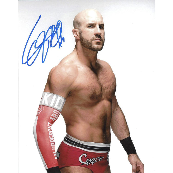 Cesaro Red Trunks 8 x 10 Promo - AUTOGRAPHED