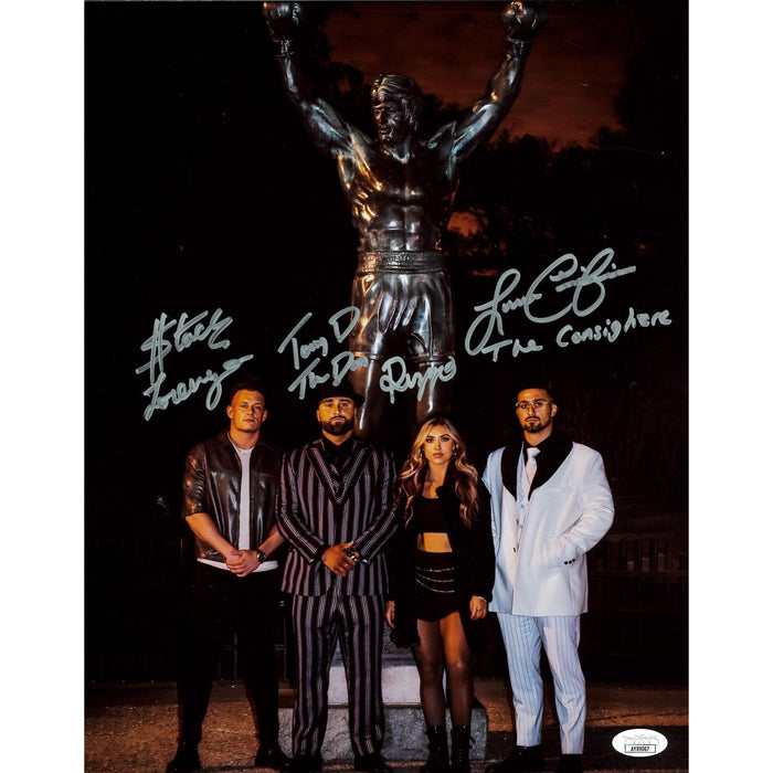 The Family Rocky Statue 11 x 14 Poster - JSA QUAD AUTOGRAPHED