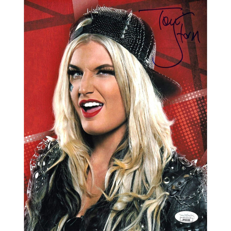 Toni Storm Red BG Wink 8 x 10 Promo - JSA AUTOGRAPHED