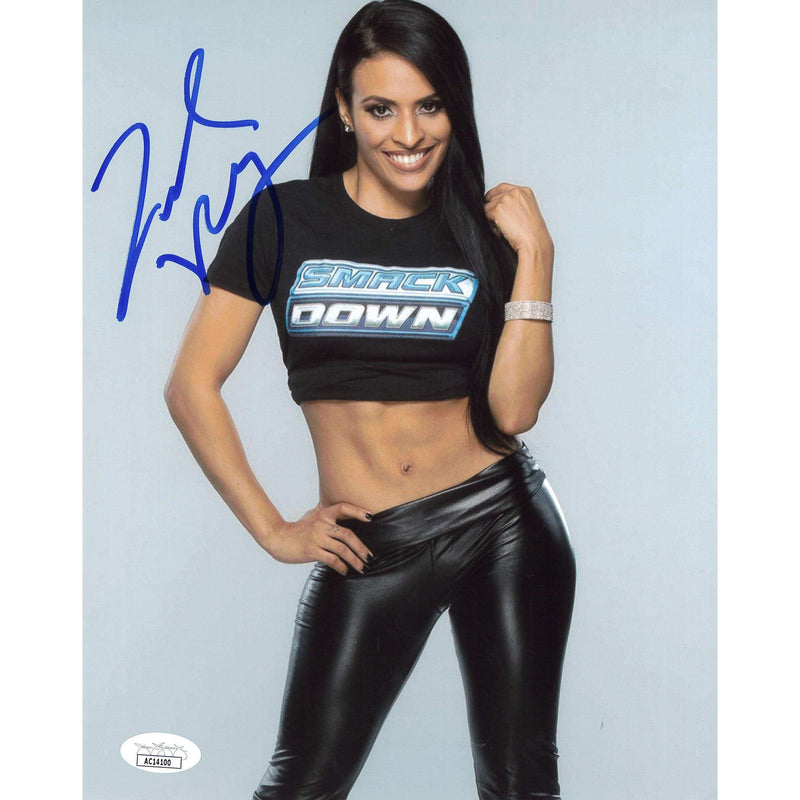 Zelina Vega Smackdown Shirt 8 x 10 Promo - JSA AUTOGRAPHED