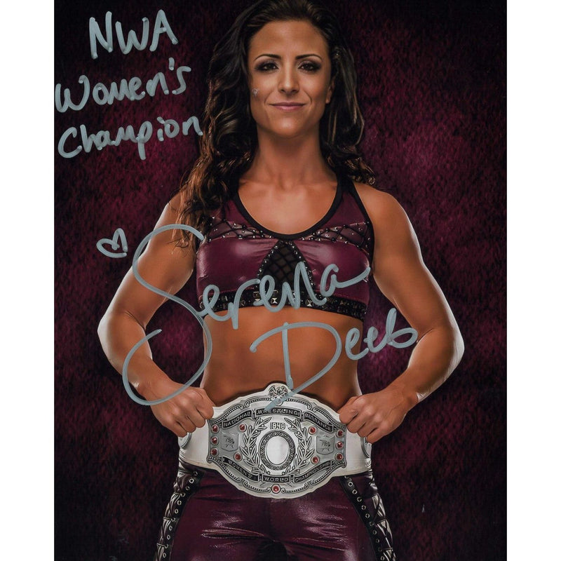 Serena Deeb NWA Title METALLIC 8 x 10 Promo - AUTOGRAPHED