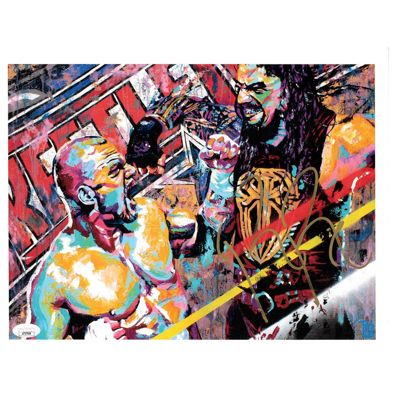 Roman Reigns WM32 Schamberger 11 x 14 Poster - JSA AUTOGRAPHED