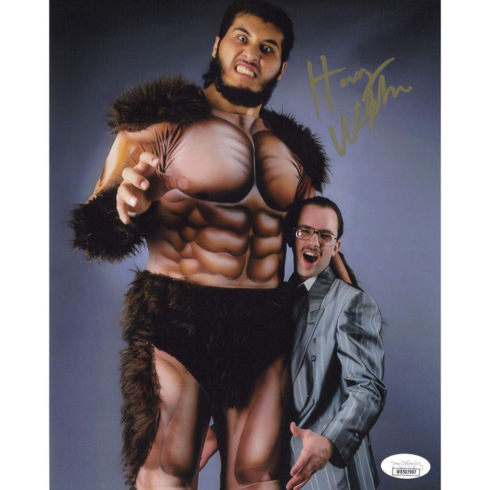 Harvey Wippleman with Giant Gonzalez 8 x 10 Promo - JSA AUTOGRAPHED