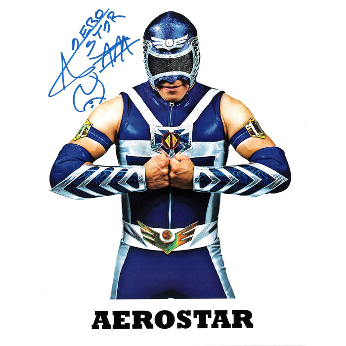 Aerostar Blue Outfit 8.5 x 11 Promo - AUTOGRAPHED