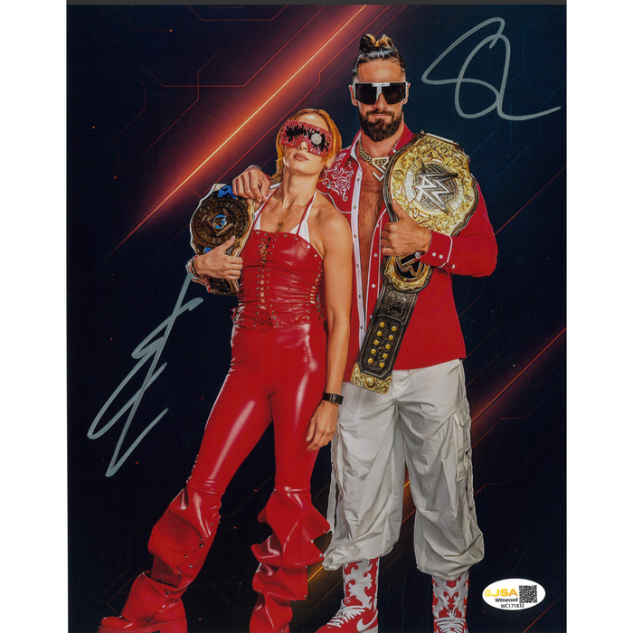 Becky Lynch & Seth Rollins 8x10 or 11x14 Titles- AUTOGRAPHED (JSA)