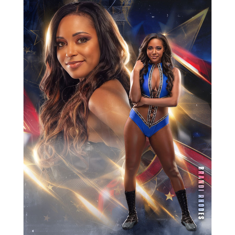 *PREORDER* - Brandi Rhodes BR3 Metallic 8x10 or 11x14 Poster - Signed (JSA)
