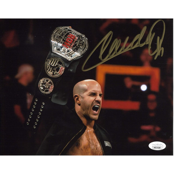 Claudio Castagnoli Raised Title 8 x 10 Promo - JSA AUTOGRAPHED