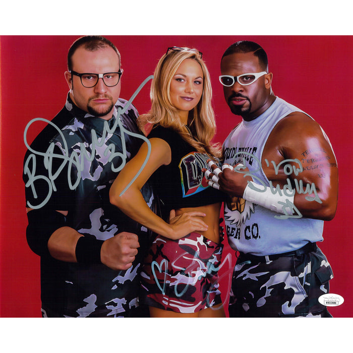 Dudley Boyz and Stacy Keibler TRIPLE SIGNED 11 x 14 Poster - (JSA)