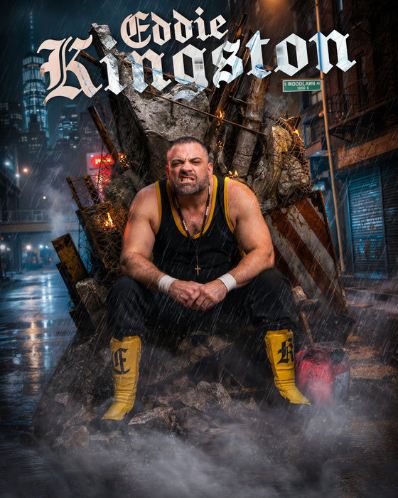 *PREORDER* Signed - Eddie Kingston Metallic2 8x10 or 11x14 Poster (JSA)