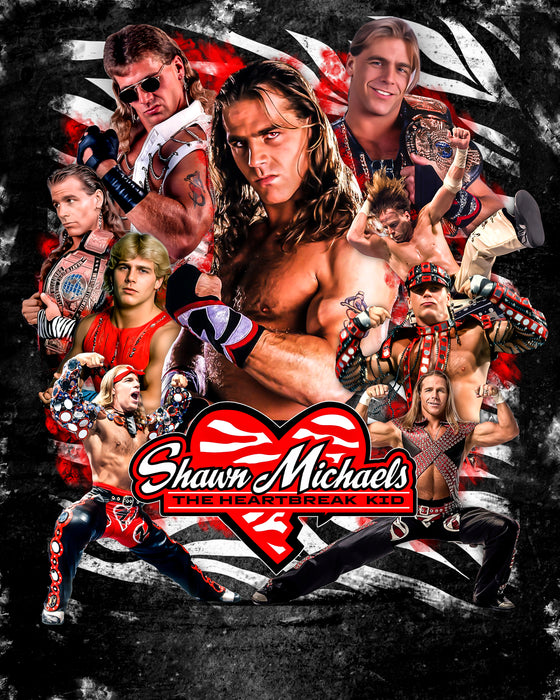 *PREORDER* Signed - Shawn Michaels Metallic2 8x10 or 11x14 Poster (Beckett)