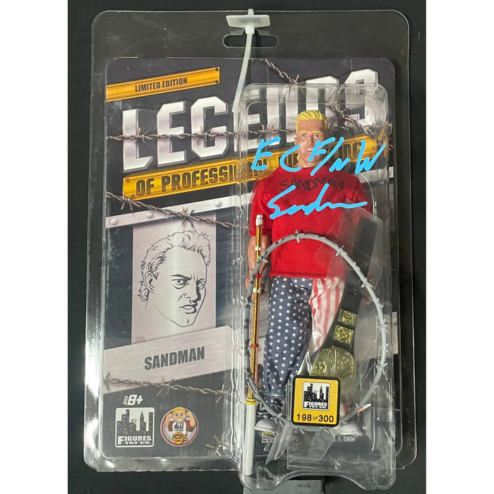 Sandman FTC Legends of Professional Wrestling Figure VARIANT - JSA AUTOGRAPHED