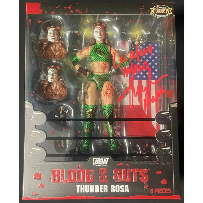 Thunder Rosa AEW Blood & Guts Figure - JSA Autographed