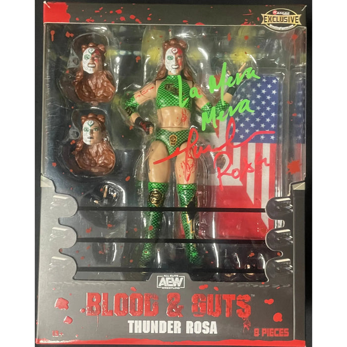 Thunder Rosa AEW Blood & Guts Figure - JSA Autographed