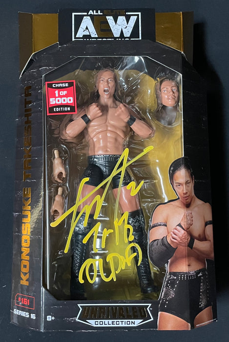 Konosuke Takeshita AEW Unrivaled 1 of 5,000 Figure - JSA AUTOGRAPH