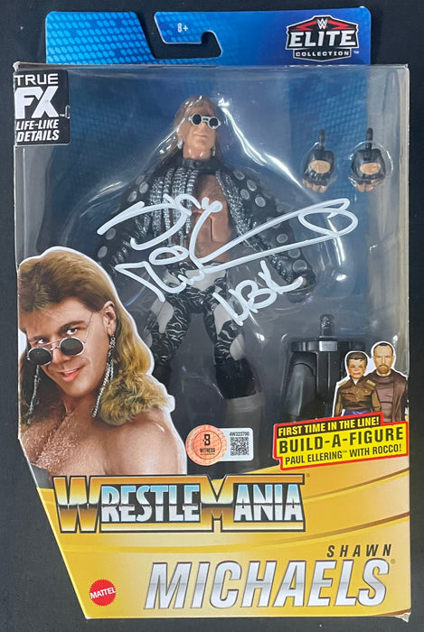Shawn Michaels WWE Wrestlemania Elite Figure - Beckett Autographed