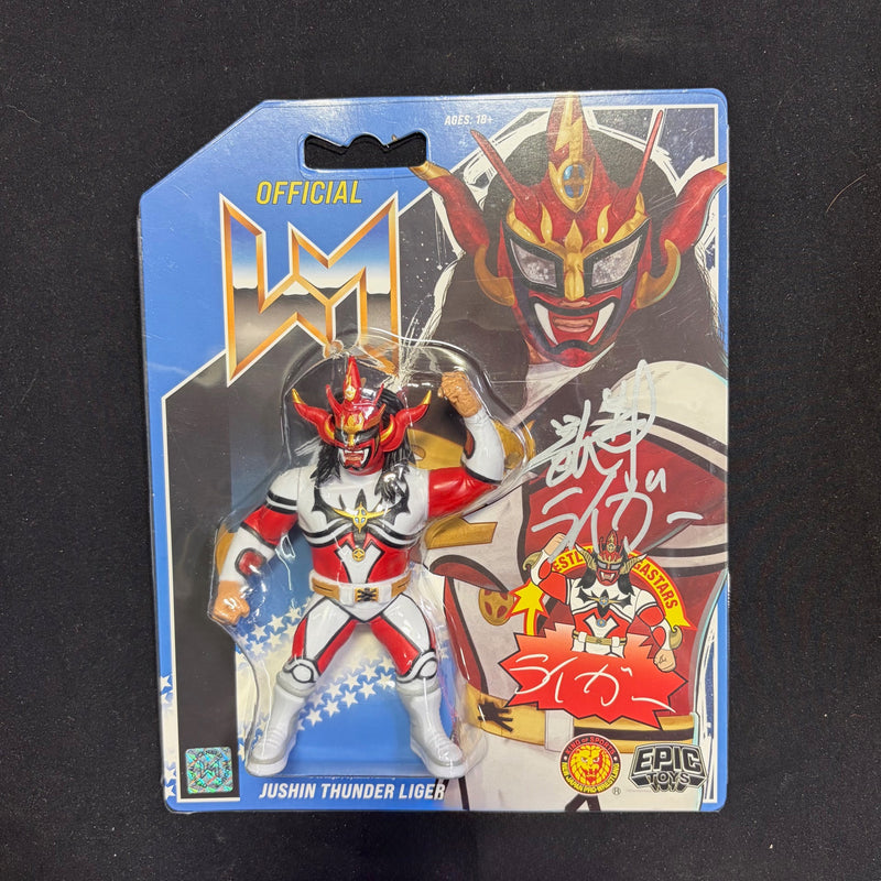 Jushin Liger Epic Toys Red / Black Figure AUTOGRAPHED - JSA Autograph