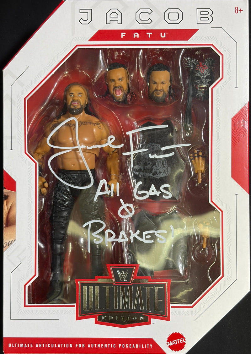 Jacob Fatu WWE Ultimate Figure - JSA Autograph and Inscription