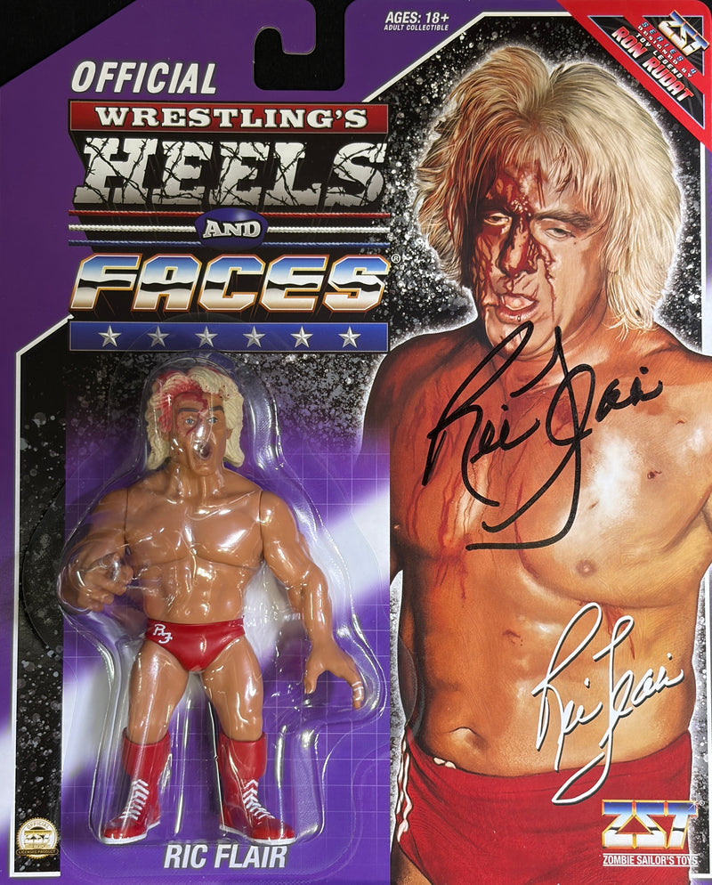 Ric Flair (Bloody) Heels and Faces Figure- JSA AUTOGRAPH