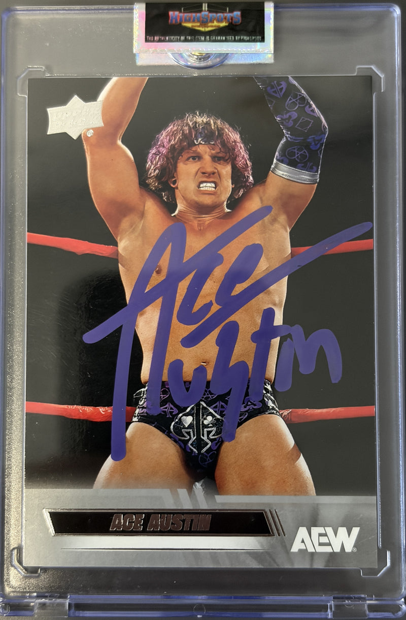 Ace Austin AEW Silver Card - AUTOGRAPHED