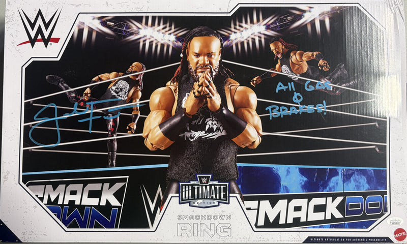 Jacob Fatu WWE Ring - JSA Autograph and Inscription (Ultimate Figure Not Included)