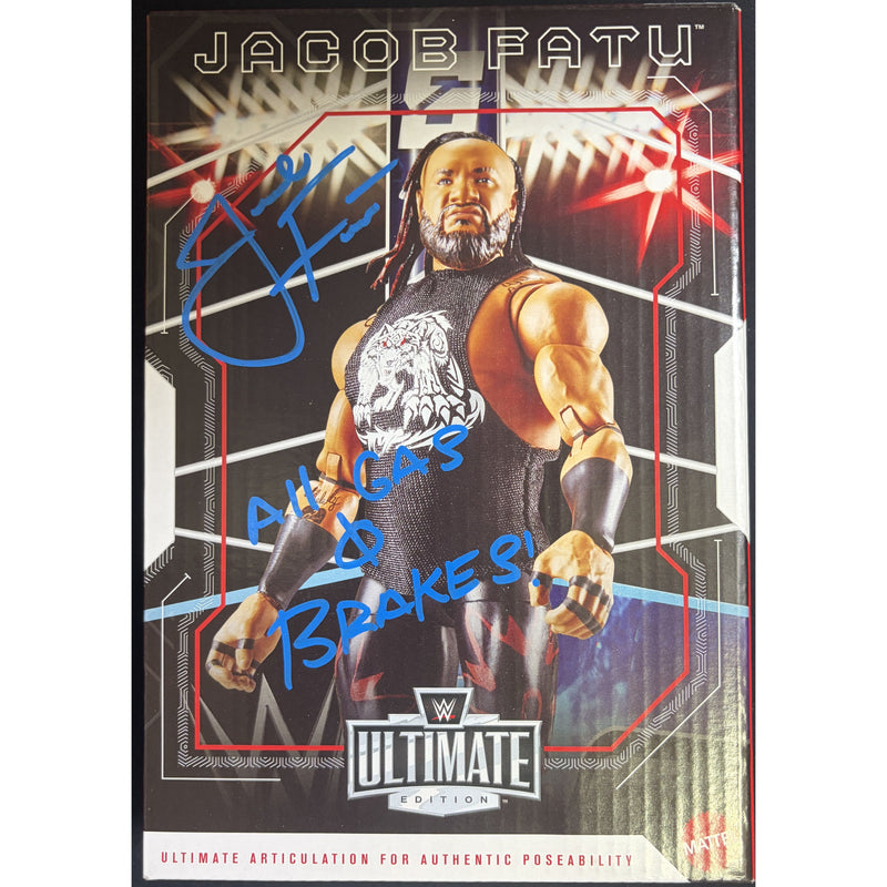Jacob Fatu WWE Ultimate Ring Figure - JSA Autograph and Inscription