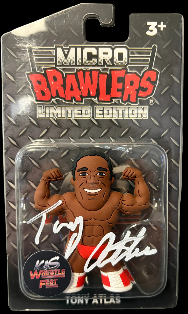Tony Atlas Micro Brawler - AUTOGRAPHED