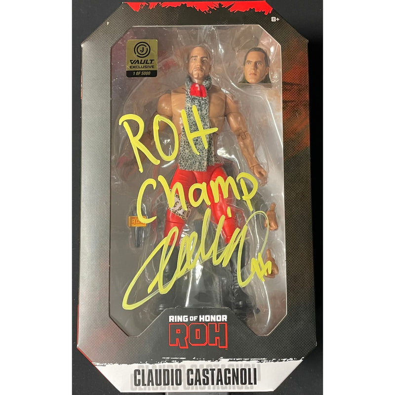 Claudio Castagnoli Ring Of Honor Figure - JSA Autograph
