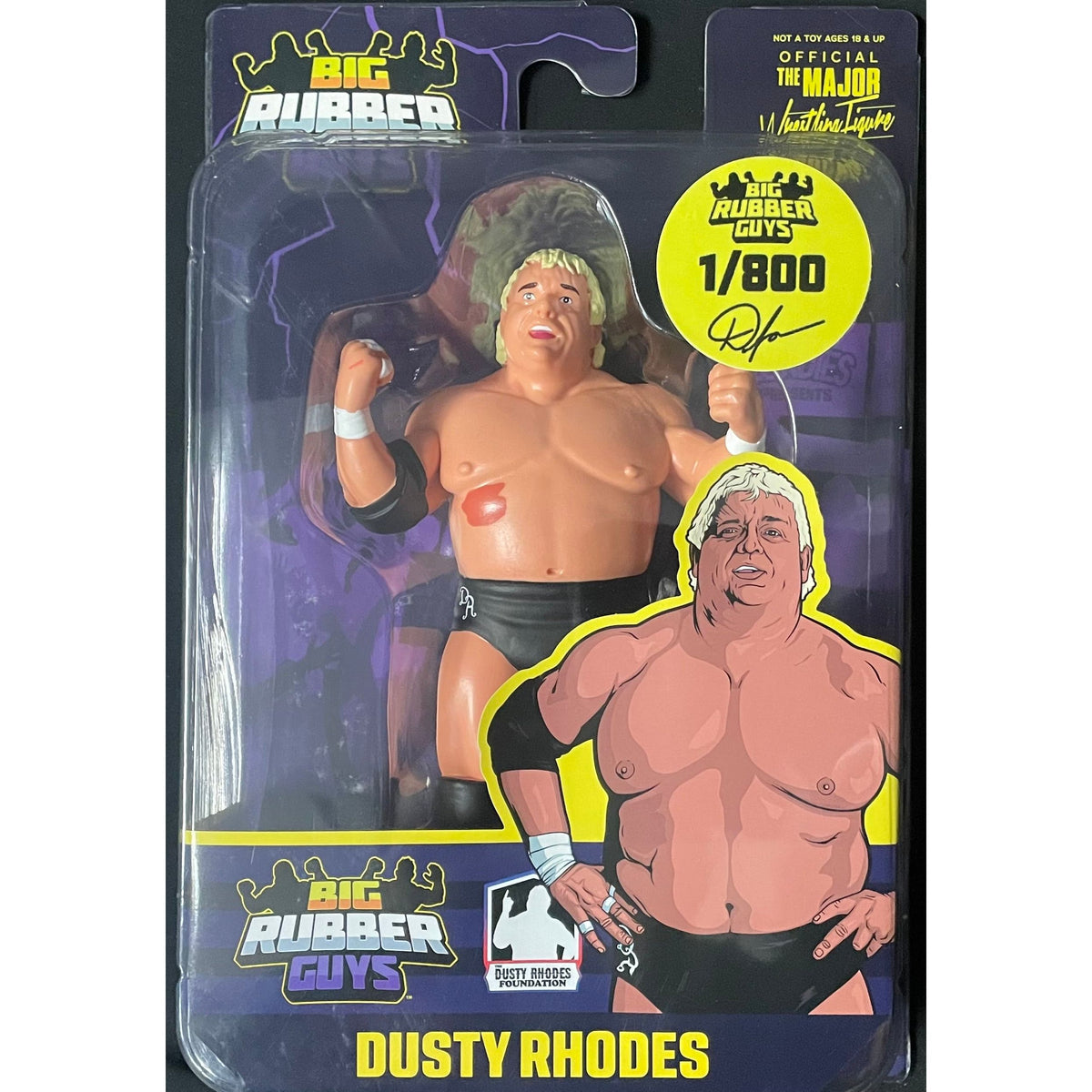 Dusty Rhodes Big Rubber Guy 1 /800 Yellow Boot Variant Figure