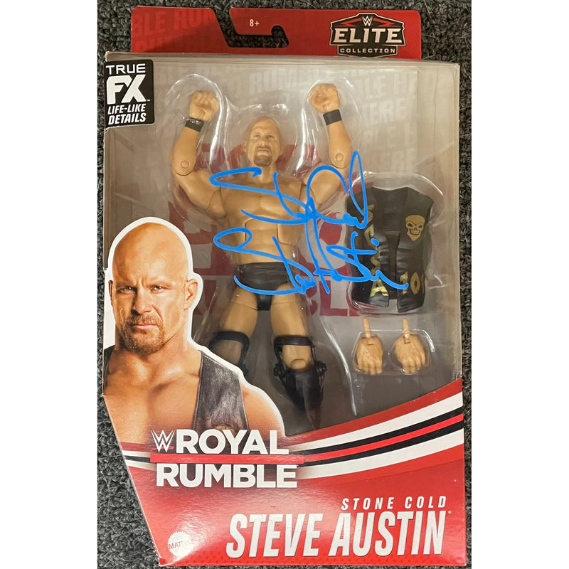 Stone Cold Steve Austin WWE Royal Rumble Elite Figure - Beckett Autograph