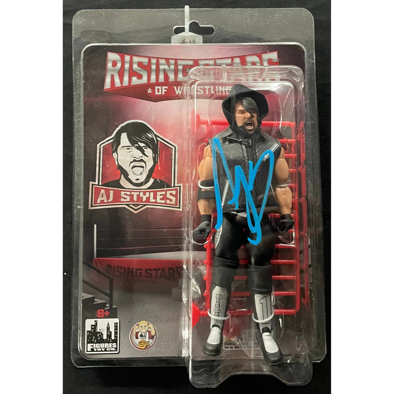 AJ Styles Rising Stars of Wrestling FTC Figure - JSA Autograph