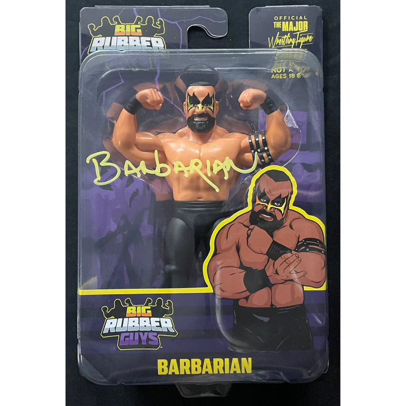 Barbarian Big Rubber Guy Figure - JSA Autograph