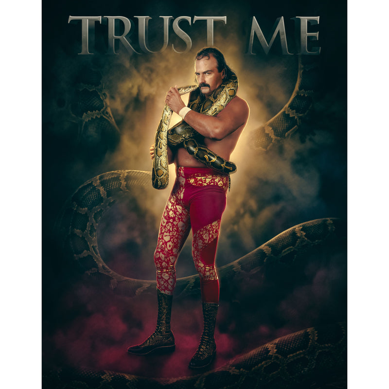 *PREORDER* - Jake "The Snake" Roberts JR1 Metallic 8x10 or 11x14 Poster - Signed (JSA)
