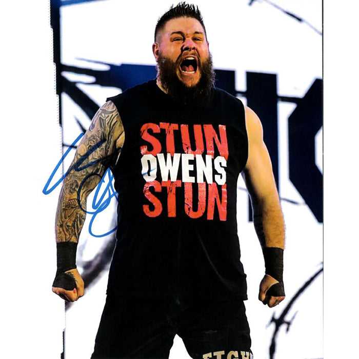 Kevin Owens Stun Owens Yell 8 x 10 Promo - AUTOGRAPHED