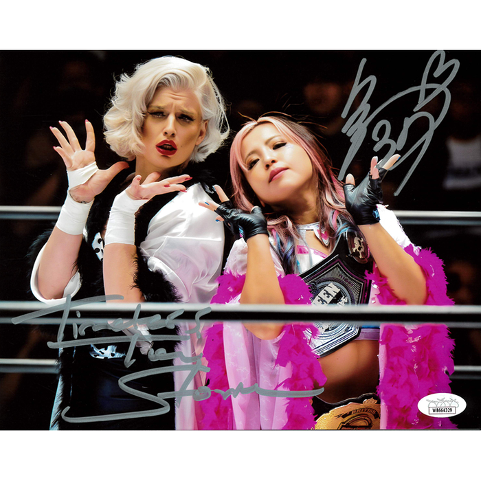 Mina Shirakawa/Toni Storm In Ring 8x10 JSA Autographed