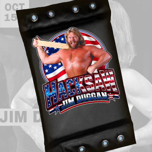 *PREORDER* - Hacksaw Jim Duggan Mini Turnbuckle - Signed (JSA)