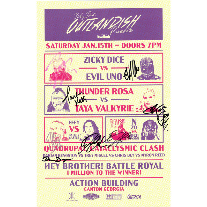 Outlandish Paradise 11 x 17 Poster - MULTIPLE AUTOGRAPHED