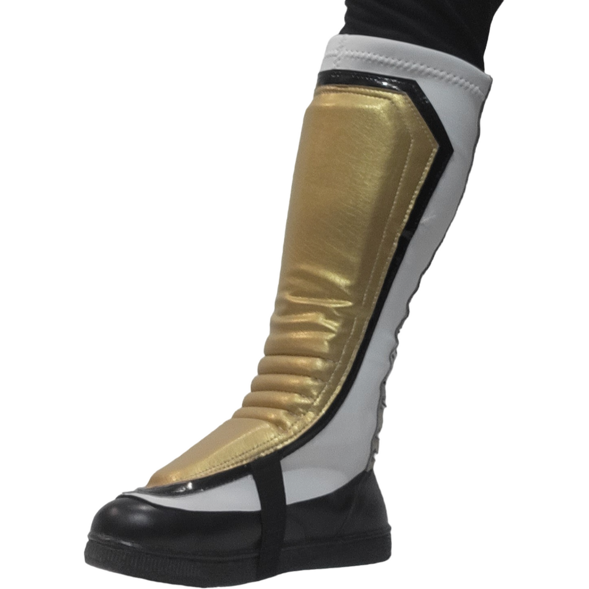 Pro Wrestling online Gold Trunks With Black and Gold Kickpads