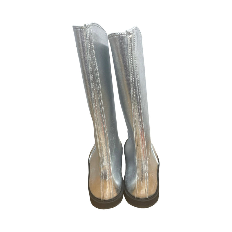 Silver Wrestling Boots