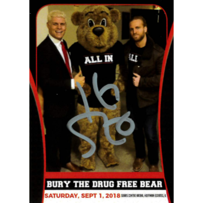 Kenny Omega Bury The Drug Free Bear Trading Card - Autographed