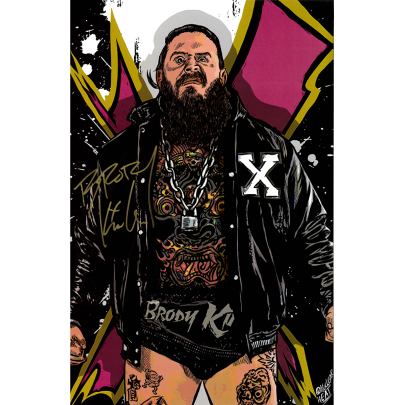 Brody King Nuclear Heat Artwork 11 x 17 Poster - AUTOGRAPHED