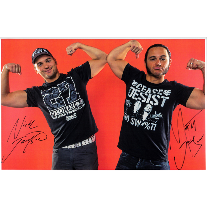 Young Bucks Red BG 11x17 -Autographed