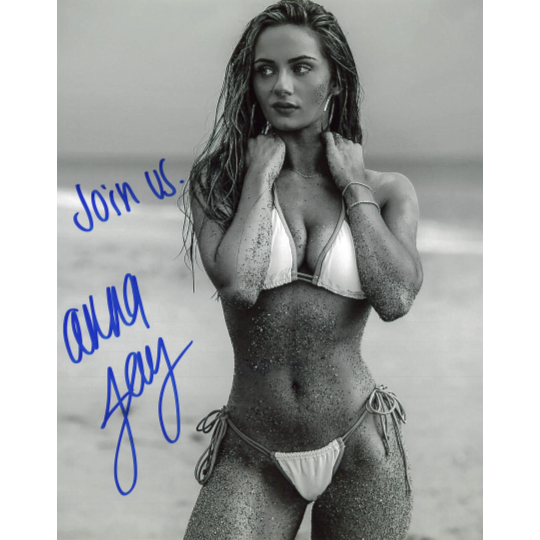 Anna Jay Black & White Beach 8 x 10 Promo - AUTOGRAPHED