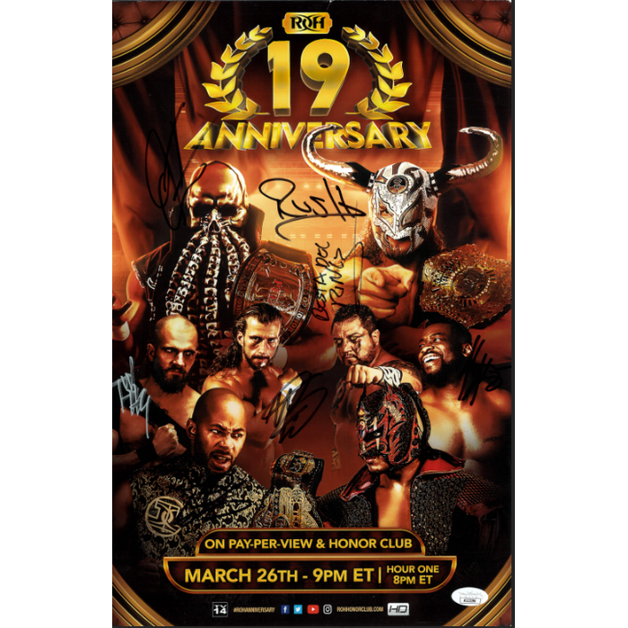 ROH 19th Anniversary 11x17 Poster - Autographed