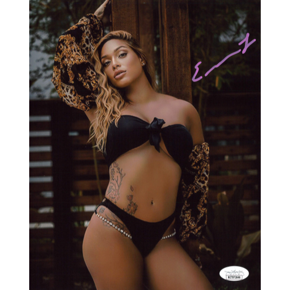 Elektra Lopez Black Bikini Arm Up 8 x 10 Promo - JSA AUTOGRAPHED