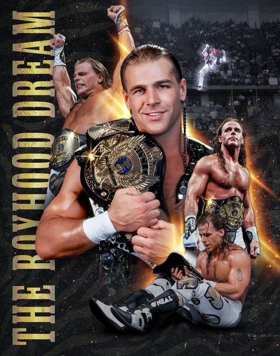 *PREORDER* Signed - Shawn Michaels Metallic1 8x10 or 11x14 Poster (Beckett)