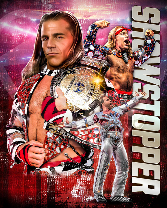 *PREORDER* Signed - Shawn Michaels Metallic3 8x10 or 11x14 Poster (Beckett)