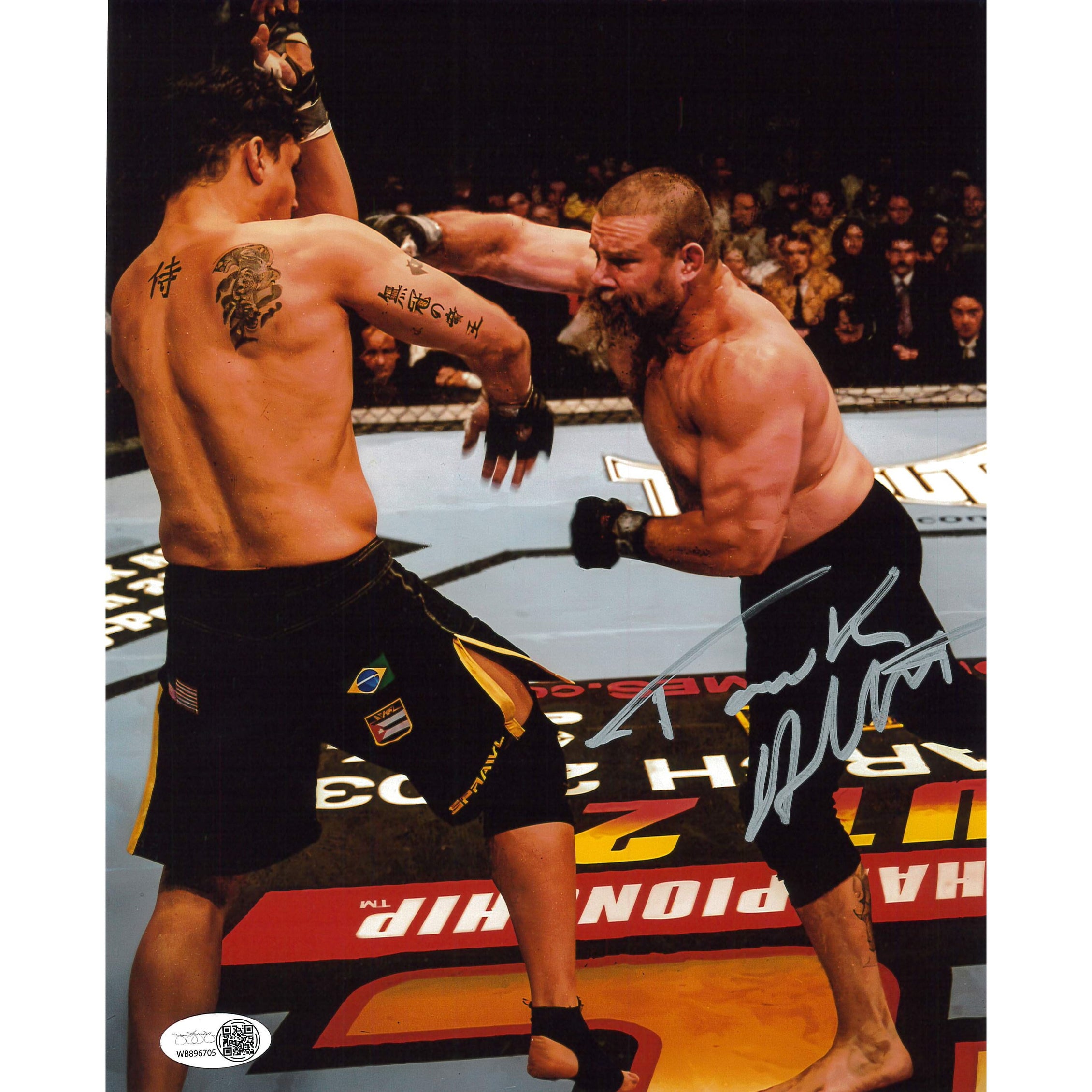 Tank Abbott Punch 8x10 JSA Autographed — Highspots.com