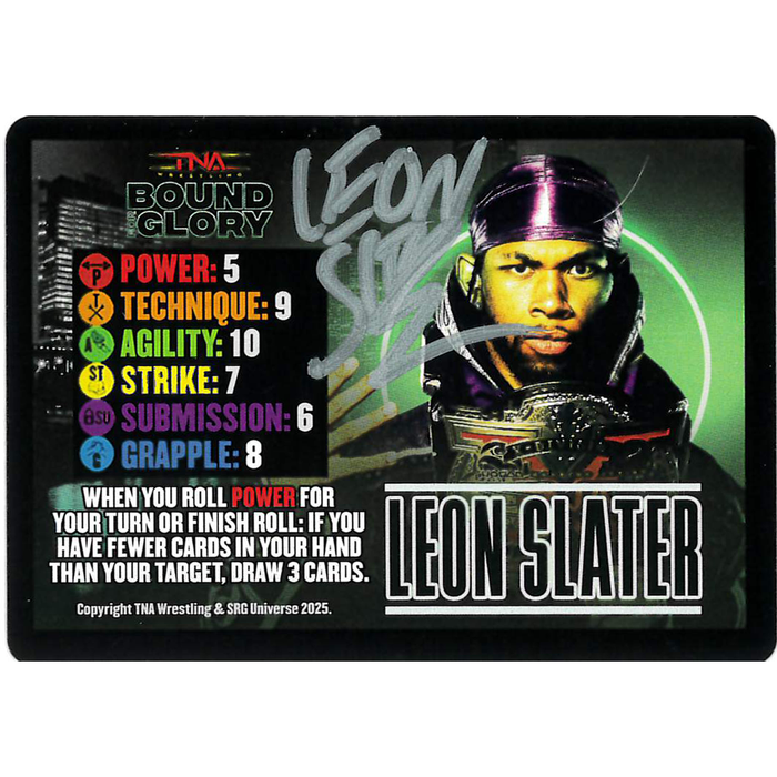 Leon Slater Supershow Trading Card Set - AUTOGRAPHED